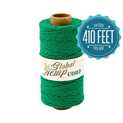 3 Meters Dark Green Natural Hemp String Cord - (2mm) - Melworks Online Beads