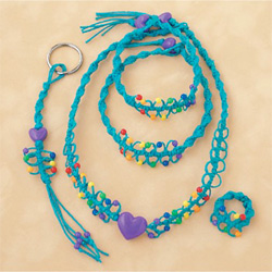 Turquoise Rainbow Hemp Jewelry Kit