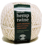 Ecolution White Fine Hemp Beading Yarn - .8 mm diameter, 200 ft ball