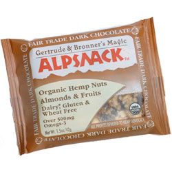 Alpsnack Organic Fair Trade Dark Chocolate Bar